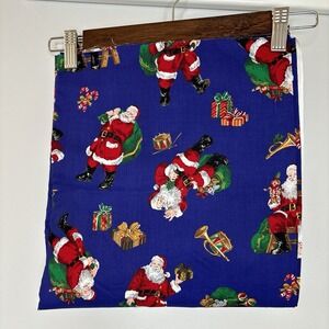 Christmas Santa fabric piece 44" x 50" 2004 Cranston cotton print Purple Sew USA
